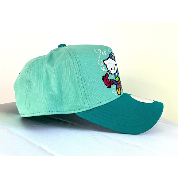 Rare Tokidoki x Hello Kitty Aquamarina Mermicorno New Era Teal Hat Cap HTF main image 6